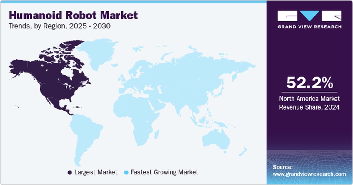 Humanoid Robot Market Trends by Region 2025-2030 — Grand View Research, Asia Pacific fastest growing market